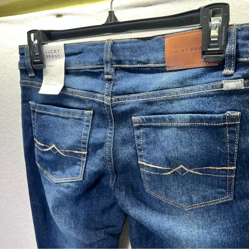 Lucky Brand Zoe Skinny Jeans Girls 16 kids‎ Blue Denim Stretch NWT 2658